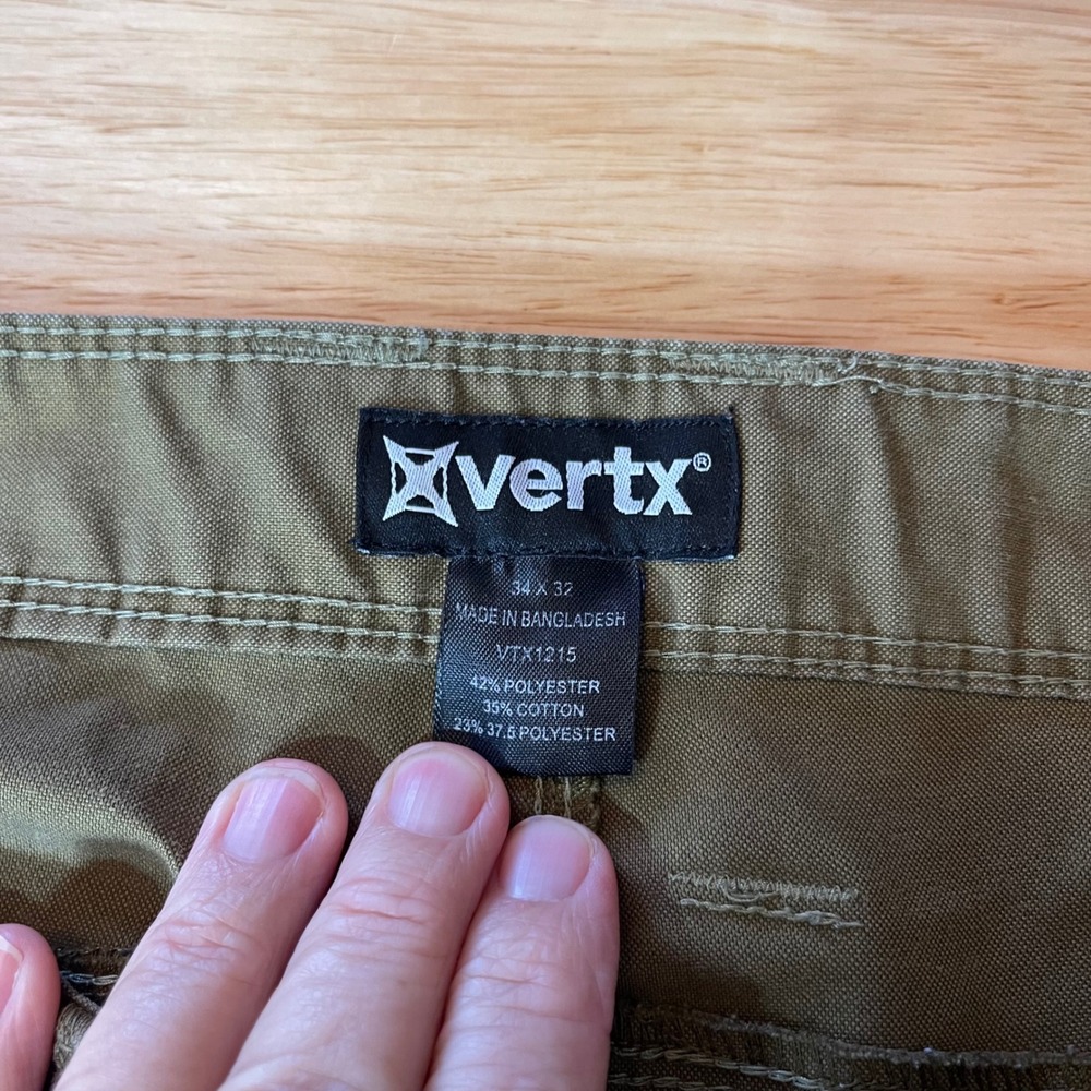 Vertx Men's Brown Tactical Pants 34x32 Reinforced Work Pockets Stretch‎ Rugged - Picture 5 of 10